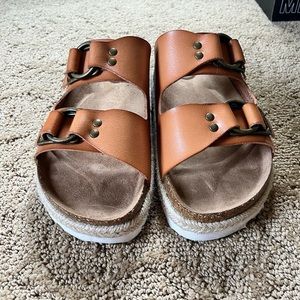 Tan sandals size 8